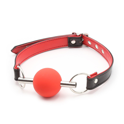 Adultos SM Bondage Gear Boca Bole Gag Com PU Leather Strap Fetiche Jogos de retenção de casal