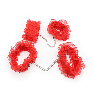 6 Pcs Libertação Treinamento SM Produtos renda algemas tornozelha calcinha mamilo autocolante jogos sexuais escravidão feminina restrições Bsdm
