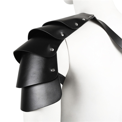 Arnês de cosplay de couro de PU masculino, cinto de ombro de guerreiro viking, traje de cosplay de cavaleiro, acessórios renascentistas, gótico