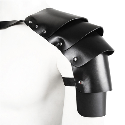 Arnês de cosplay de couro de PU masculino, cinto de ombro de guerreiro viking, traje de cosplay de cavaleiro, acessórios renascentistas, gótico