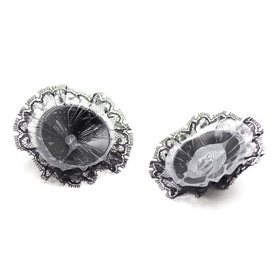 Patch de renda de couro Preto PU Sexy Nipple Cover Pastéis de peito Saúde Sexual Bowknot SM Nipple Cover