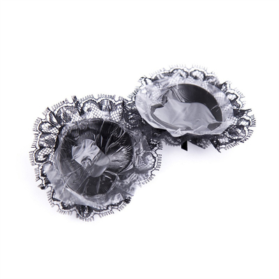 Patch de renda de couro Preto PU Sexy Nipple Cover Pastéis de peito Saúde Sexual Bowknot SM Nipple Cover
