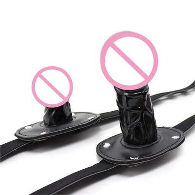 SM Adultos Erótica Dildo Mouth Plugs Longos Dildos Negros Para Sexo Boca Aberta Bondage Gag Produtos Adultos Alternativos Erótica M