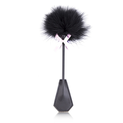 Estimulador de Massagem de Butt Sensor de Treinamento de Uso Duplo Pedailha de Pele Peluda com Rosa Kindky Bowknot Flirteando Bondage