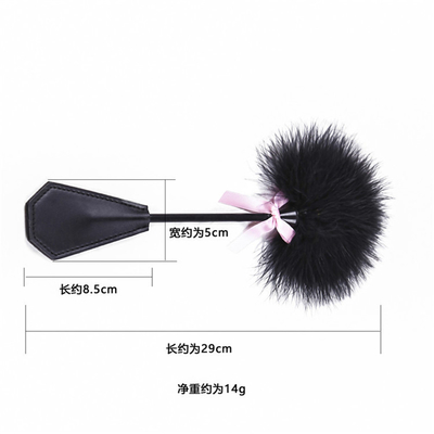 Estimulador de Massagem de Butt Sensor de Treinamento de Uso Duplo Pedailha de Pele Peluda com Rosa Kindky Bowknot Flirteando Bondage