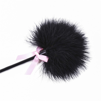 Estimulador de Massagem de Butt Sensor de Treinamento de Uso Duplo Pedailha de Pele Peluda com Rosa Kindky Bowknot Flirteando Bondage
