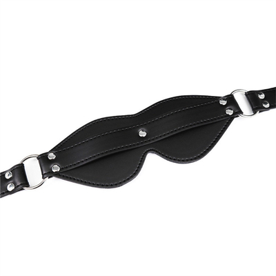 BDSM Máscara de Olho Bondage PU Couro SM Jogo Sexy Blindfold Para Homens