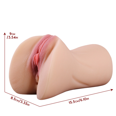 Copo de masturbação masculina Ferramentas sexuais Adultos Manual Vibrante Copo de avião Com textura de pele real