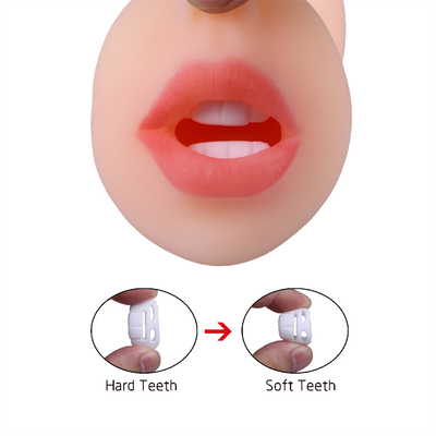 Produtos para Adultos Homem Furo Duplo Boca Língua Dentes Yin Sexo Dupla Cabeça Máquina Oral Sexo Avião Copo Masturbação Máquina