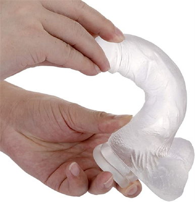 Dildos realistas parecem uma pele limpa Dildos com vaso de sucção para brincar sem mãos Material seguro para o corpo e brinquedos sexuais para adultos