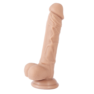Dildo realista de tamanho enorme com vaso de sucção Pênis artificial para mulheres