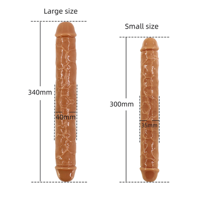 Xese Best Selling Huge Double Heads TPE Médico de Alta Qualidade Brinquedos Sexuais Lésbicas Dildos Realistas Grandes Para Mulheres