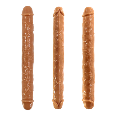 Xese Best Selling Huge Double Heads TPE Médico de Alta Qualidade Brinquedos Sexuais Lésbicas Dildos Realistas Grandes Para Mulheres