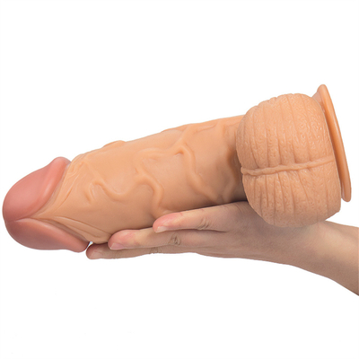 Dildo de silicone grande e suave Sucção realista de um pénis artificial masculino para mulher