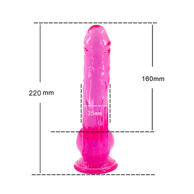 Cofre forte do corpo do vibrador realístico do pênis de 8,3 polegadas pênis enorme vivo com o copo forte da sução