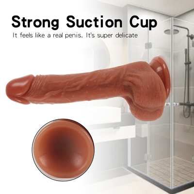 10 modos vibrador vibrador de impulso de 9,6 ", dildos vibratórios realistas de controle remoto