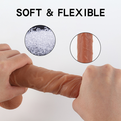 10 modos vibrador vibrador de impulso de 9,6 ", dildos vibratórios realistas de controle remoto