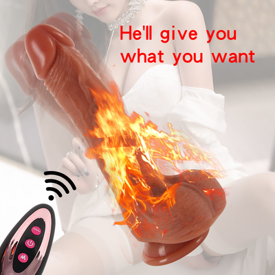 10 modos vibrador vibrador de impulso de 9,6 ", dildos vibratórios realistas de controle remoto
