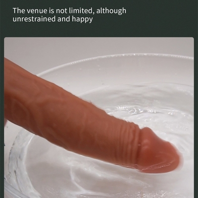 Dildo Vibrator de silicone sem fio Dildo de aquecimento Vibração giratória Dildo de empurrão para masturbação feminina