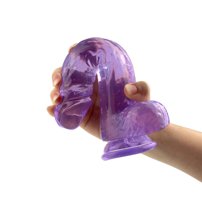 Varas transparentes do falo de Crystal Realistic Dildo Sex Toy para mulheres