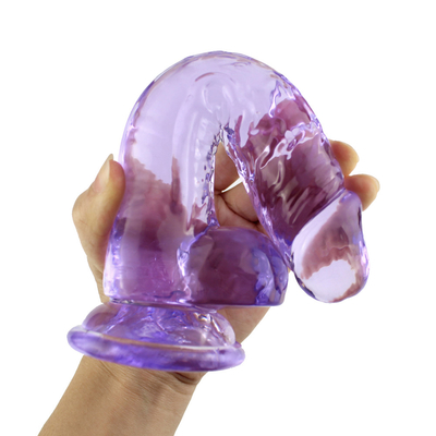 Varas transparentes do falo de Crystal Realistic Dildo Sex Toy para mulheres