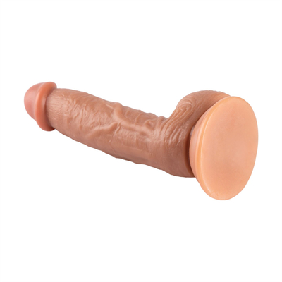Um enorme e super grosso console artificial com uma chávena de sucção e um tapete para o rabo.