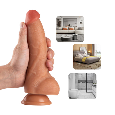 Brinquedo sexual de PVC realista de 8,5 polegadas, brinquedo sexual forte, seguro, com ventosa ultramacia