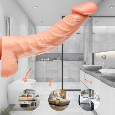TPE vibrator de dildos realista portátil para brinquedos sexuais lésbicos estimulantes