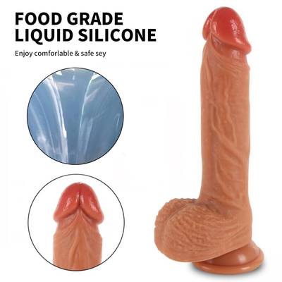 Controle remoto Dildo Vibrator de empuxo Grátis Boi de brinquedo sexual Vibração segura Rotação realista Dildo para mulheres e homens