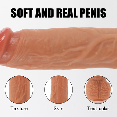 Controle remoto Dildo Vibrator de empuxo Grátis Boi de brinquedo sexual Vibração segura Rotação realista Dildo para mulheres e homens