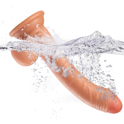 Venda quente de dildo realista de curva alta para mulheres