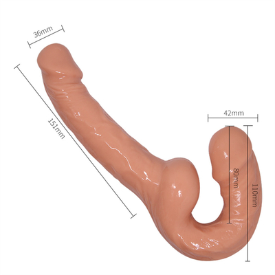 Vibrator de Dildos Clásico Sem Faixa Para Casais Vibrator de Faixa Para Lésbicas Carregador USB Vibrator de Cabeças Duplas Para Sexo Adulto