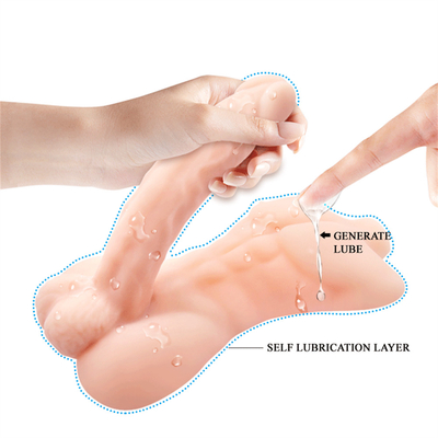 Corpo seguro, verdadeiro pénis, brinquedos sexuais, dildos de silicone de 8 polegadas, para mulheres.