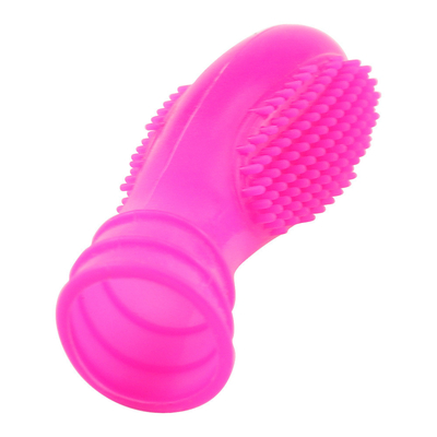 Anel de manga de dedo de silicone médico com anel de pênis e brinquedos sexuais