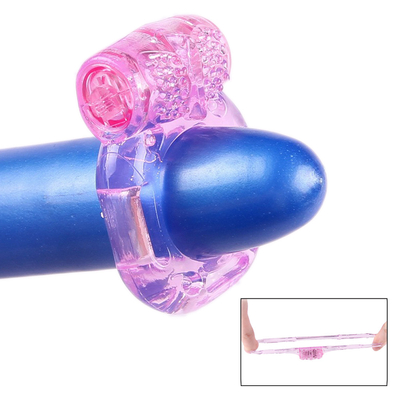 TPE Vibrator de anel de pila para fixação de anel de vibração de esperma para atraso masculino