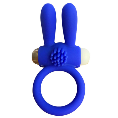 Anel de Coco de Coelho Vibrator Anel de Pênis com contas para estimulação extra