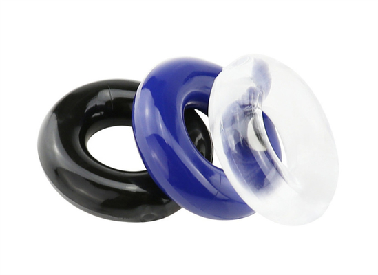 Utensílios de silicone para homens Bloco de cristal colorido Anel de esperma Anel de atraso Anel Produtos divertidos para adultos