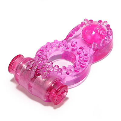 Cock Ring Vibrator Penis Anel com contas para estimulação extra
