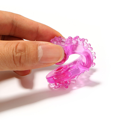 Cock Ring Vibrator Penis Anel com contas para estimulação extra