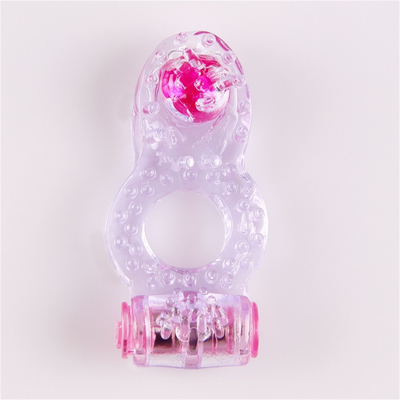 Cock Ring Vibrator Penis Anel com contas para estimulação extra