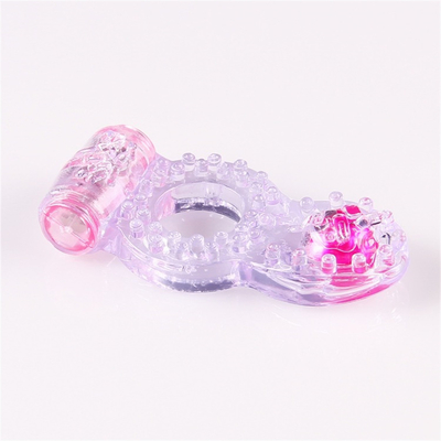 Cock Ring Vibrator Penis Anel com contas para estimulação extra