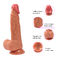 Vibrador da pele de Toy Realistic Rubber Penis Real do sexo do vibrador da cor da carne impermeável